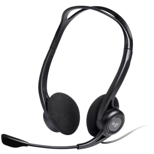 Logitech 960, USB Stereo Headphone with Microphone - Black - 1