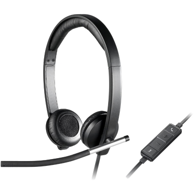 Logitech H650e, USB Mono Headphone with Microphone - Black / Gray - 3