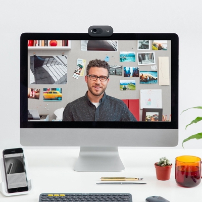 Logitech C505e, USB Business Webcam for Video Calling Apps  - Black - 5