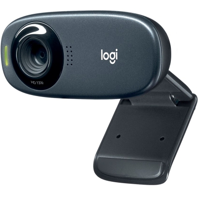 Logitech C310 HD Webcam, 720p Video with Noise Reducing Mic - Black - 1