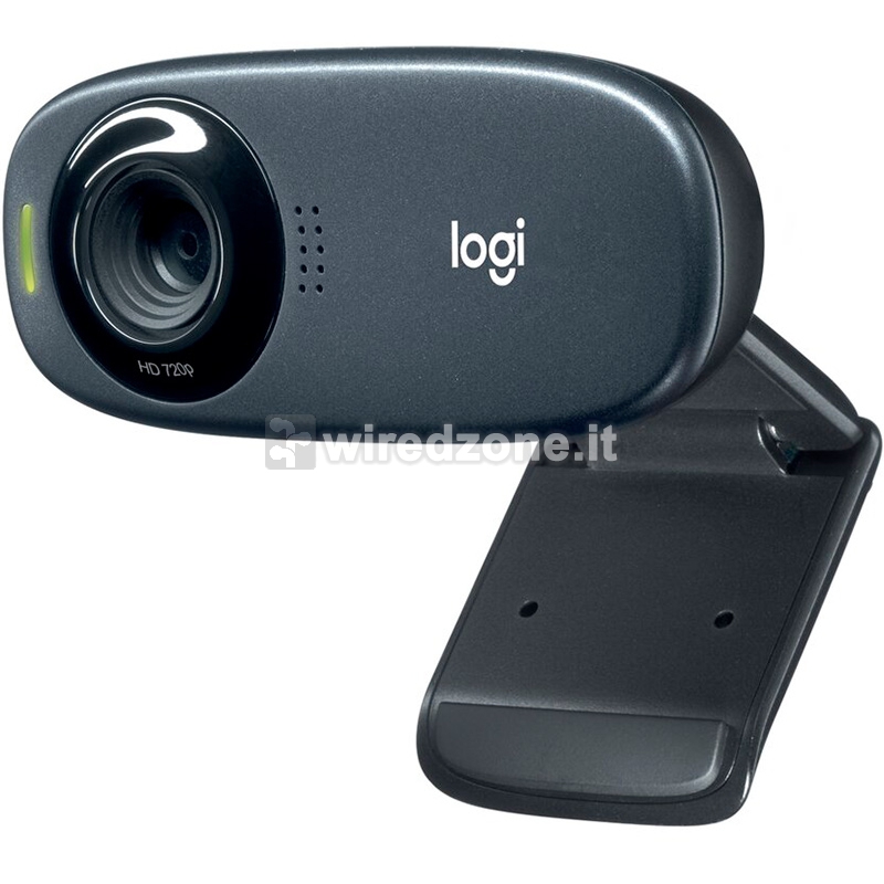 Logitech C310 HD Webcam, 720p Video with Noise Reducing Mic - Black - 1