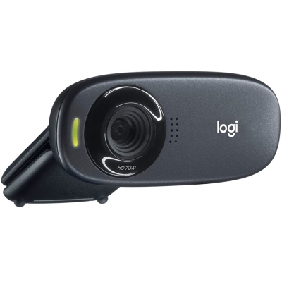 Logitech C310 HD Webcam, 720p Video with Noise Reducing Mic - Black - 3