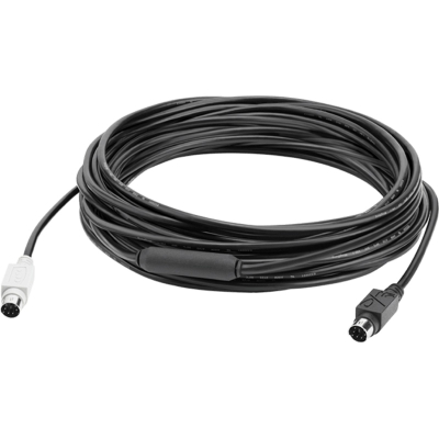 Logitech GROUP 10m Extended Cable for Large Conference Rooms - Black - 1