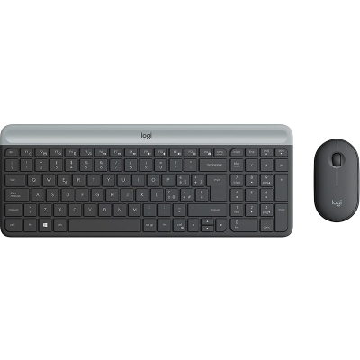 Logitech MK470 Slim Wireless Keyboard Mouse Combo - Black - QWERTY Italian - 1