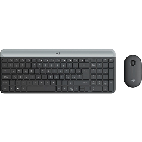 Logitech MK470 Slim Wireless Keyboard Mouse Combo - Black - QWERTY