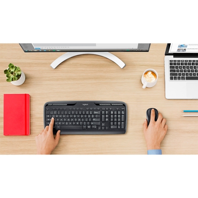 Logitech MK330 Portable Wireless Keyboard Mouse Combo - Black - QWERTY Italian - 5