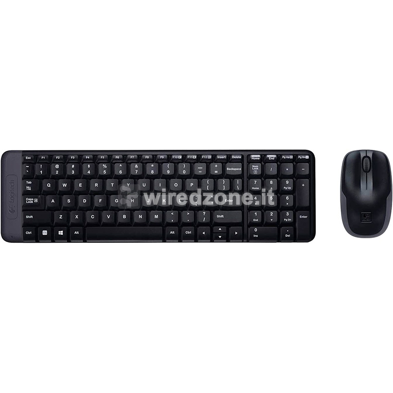 Logitech MK220 Compact Wireless Keyboard Mouse Combo - Black - QWERTY Italian - 1