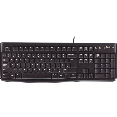 Logitech K120 USB Standard Keyboard - Black - QWERTY Italian - 1