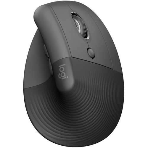 Logitech Lift Vertical Ergonomic Wireless Mouse for Business - Graphite - 1