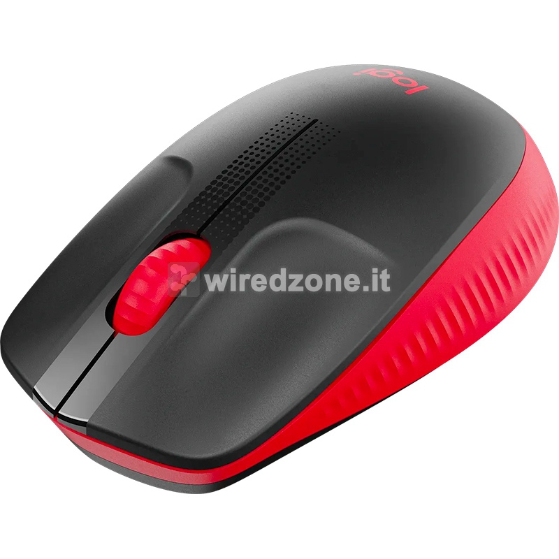 Logitech M190 Wireless Mouse - Full Size Curve Design - Red - 1