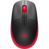 Logitech M190 Wireless Mouse - Full Size Curve Design - Red - 2