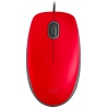 Logitech M110 Silent Corded Mouse - Red - 2