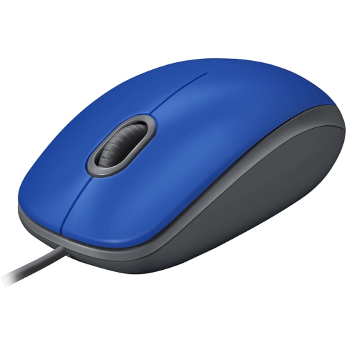 Logitech M110 Silent Corded Mouse - Blue - 1