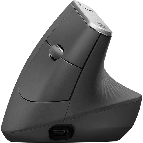 Logitech MX Vertical Ergonomic Wireless Mouse - Black - 1