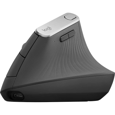 Logitech MX Vertical Ergonomic Wireless Mouse - Black - 2