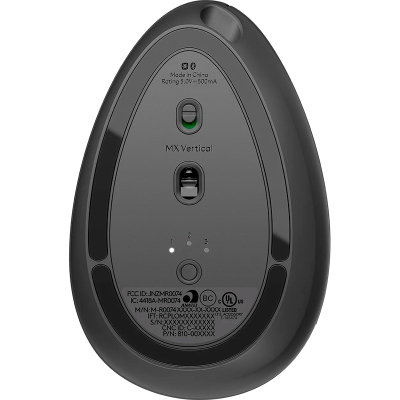 Logitech MX Vertical Ergonomic Wireless Mouse - Black - 5