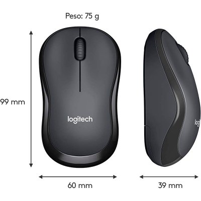Logitech B220 Silent Wireless Mouse - Black - 5