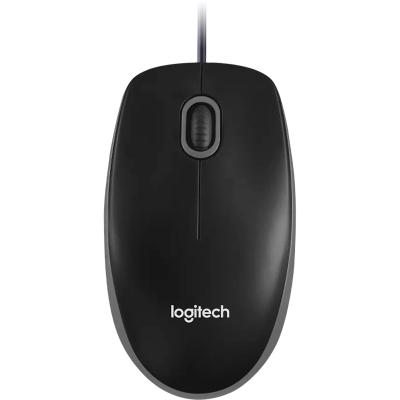 Logitech B100 for Business Optical USB Mouse - Black - 1