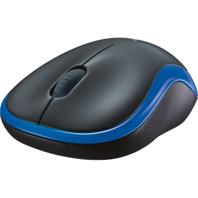Logitech M185 Compact Wireless Mouse - Black Blue - 1