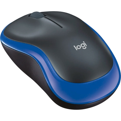 Logitech M185 Compact Wireless Mouse - Black Blue - 3