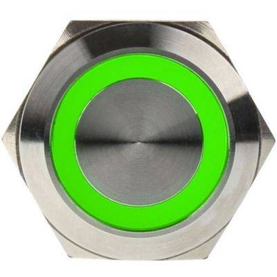 DimasTech Push-Button 22mm - Silverline - Green