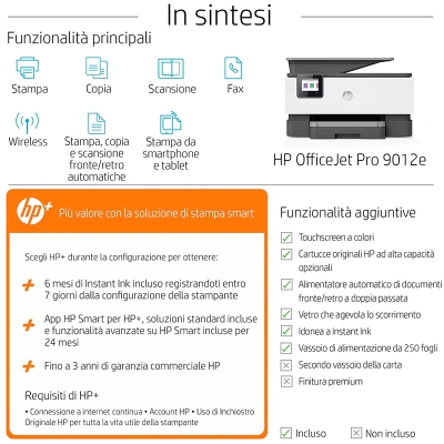 HP OfficeJet Pro 9012e Multifunction Printer with HP+ / Gray - 6