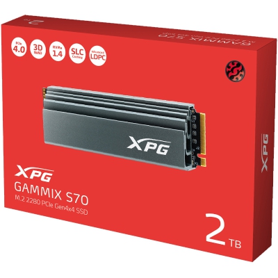 ADATA XPG GAMMIX S70 SSD M.2 2280, 3D NAND, PCIe Gen4x4 - 2 TB - 5