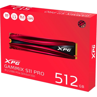 ADATA XPG GAMMIX S11 Pro SSD M.2 2280, 3D NAND, PCIe Gen3x4 - 512 GB - 5
