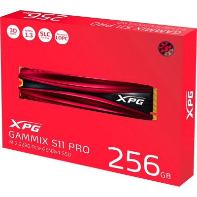 ADATA XPG GAMMIX S11 Pro SSD M.2 2280, 3D NAND, PCIe Gen3x4 - 256 GB - 5