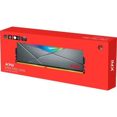 ADATA XPG RGB SPECTRIX D50 Grey, DDR4-3200, U-DIMM - 8 GB - 3