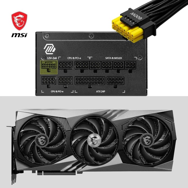 MSI MAG A1250GL PCIe5, 80 Plus Gold, 1250w