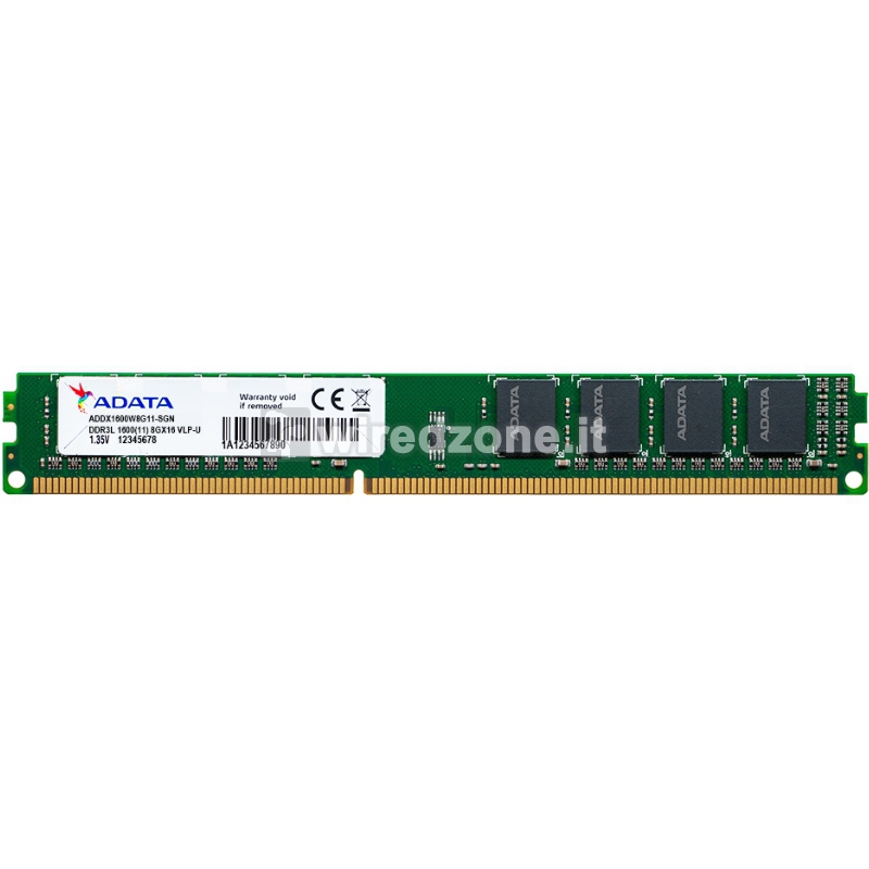 ADATA PC-12800, DDR3L-1600, DIMM, 1.35V - 4 GB - 1