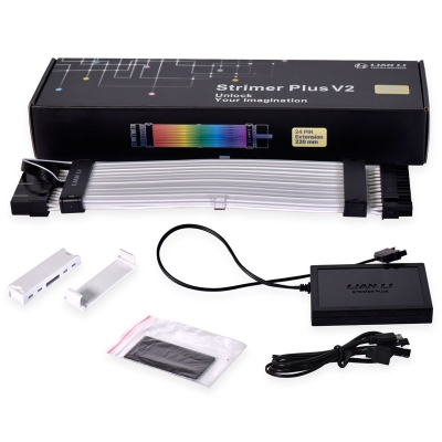 Lian Li Strimer Plus V2, RGB Mainboard Cable + RGB Dual 8-Pin VGA Cable - 7
