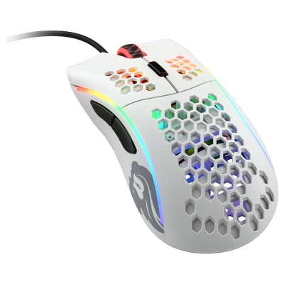 Glorious PC Gaming Race Model D Gaming Mouse - White, Matt - 1