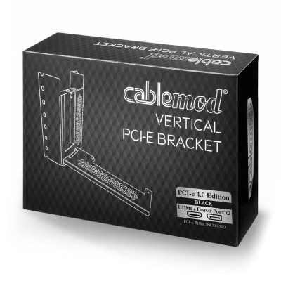 CableMod Vertical PCIe Bracket, PCIe 4.0 Edition - Black - 3