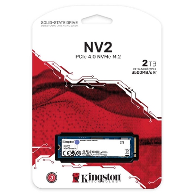 Kingston NV2 NVMe SSD, PCIe 4.0 M.2 Type 2280 - 2 TB - 3