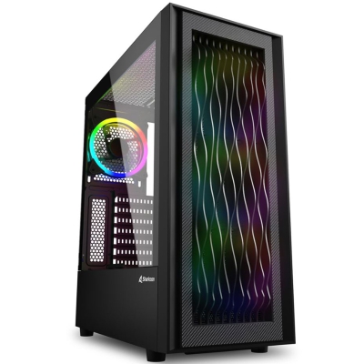 Sharkoon RGB Wave Mid-Tower - Black - 1
