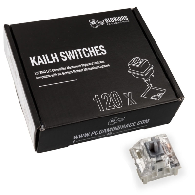 Glorious PC Gaming Race Kailh Speed Silver Switches Mechanical Keyboard 120 Stock - 1