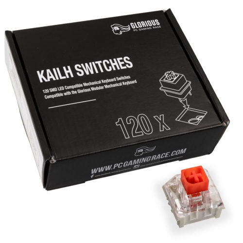 Glorious PC Gaming Race Kailh Box Red Switches Mechanical Keyboard 120 Stock - 1