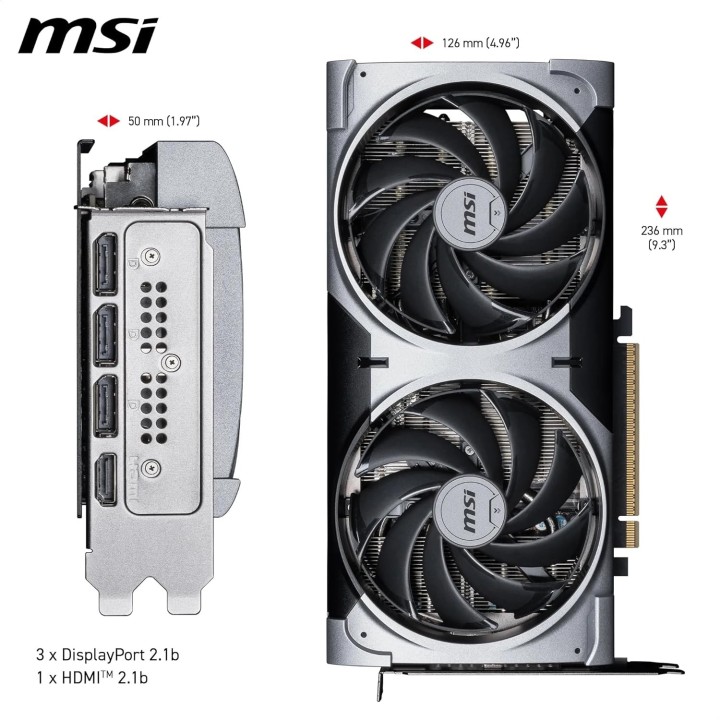 MSI GeForce RTX 5070, Ventus 2X OC, 12GB GDDR7