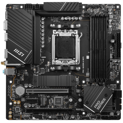 MSI Pro B650M-A WiFi DDR5, AMD B650 Mainboard AM5 - 3