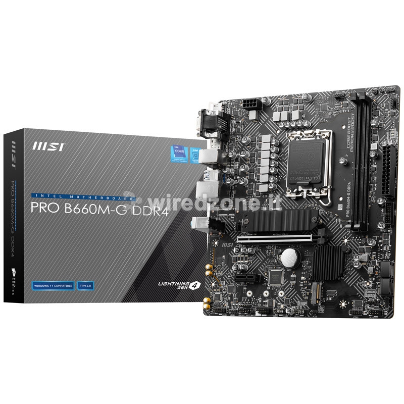MSI PRO B660M-G DDR4, Intel B660 Mainboard LGA 1700 - 1