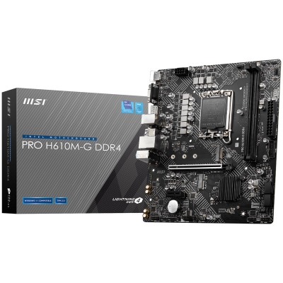 MSI PRO H610M-G DDR4, Intel H610 Mainboard LGA 1700 - 1