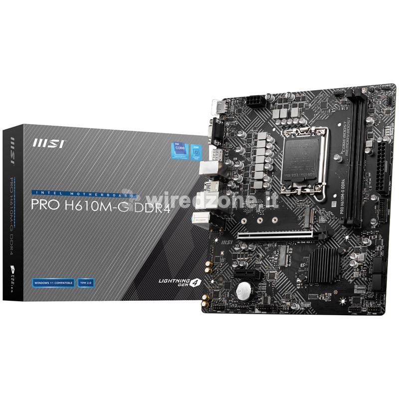 MSI PRO H610M-G DDR4, Intel H610 Mainboard LGA 1700 - 1
