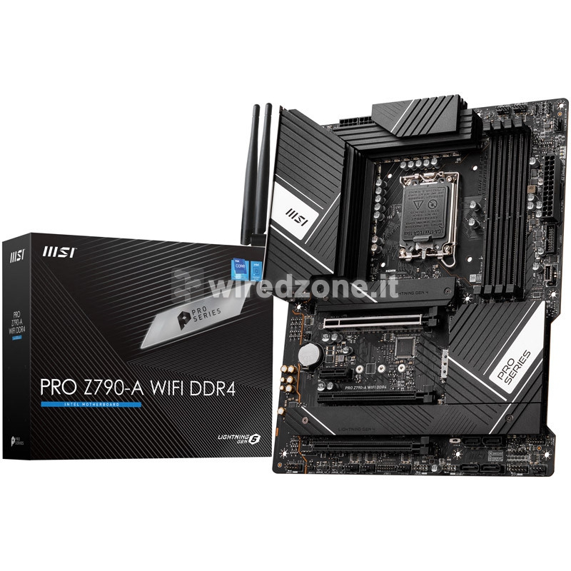 MSI Pro Z790-A WiFi DDR4, Intel Z790 Mainboard LGA 1700 - 1