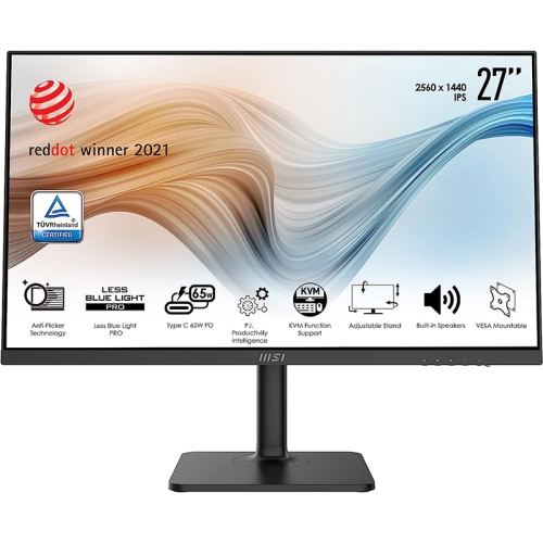 MSI Modern MD272QP, 68,6 cm (27"), 75Hz, QHD, IPS - DP, HDMI - 1