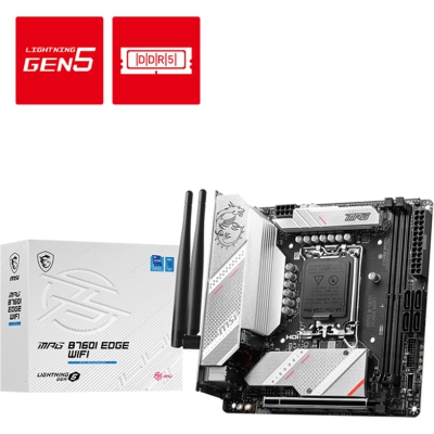 MSI MPG B760I Edge WiFi DDR5, Intel B760 Mainboard LGA1700 - 1