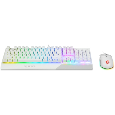 MSI Vigor GK30 Mechanical Gaming Keyboard + Clutch GM11 Mouse, Bundle - White - 2