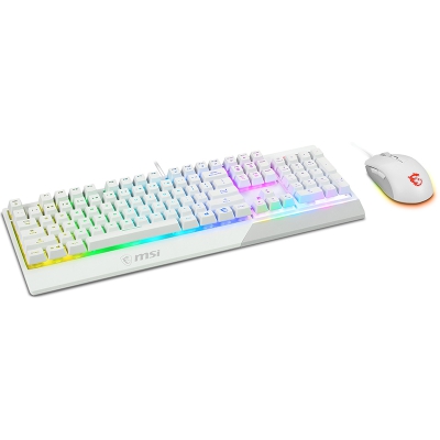 MSI Vigor GK30 Mechanical Gaming Keyboard + Clutch GM11 Mouse, Bundle - White - 4