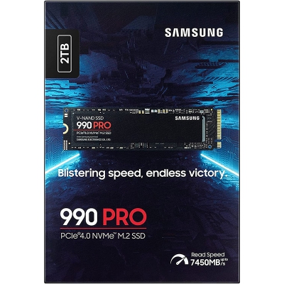 Samsung 990 PRO PCIe Gen4x4 NVMe M.2 2280 SSD - 2TB - 5